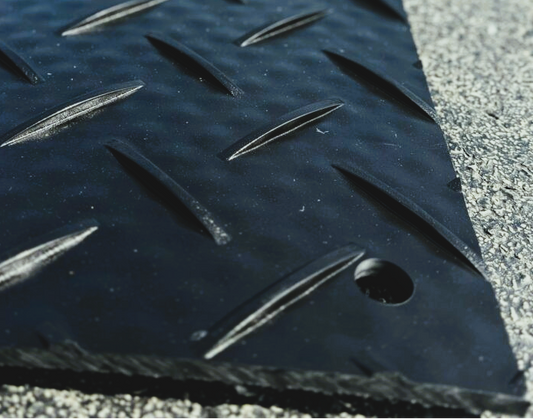 D/P - Heavy-Duty Ground Protection Mat 4' X 8' X .375" – Durable HDPE Surface Stabilization for Construction, Landscaping & Events