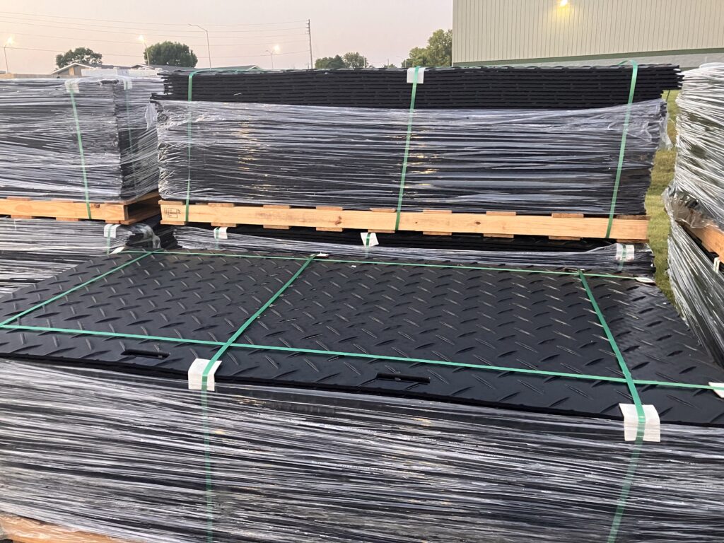 D/P - Heavy-Duty Ground Protection Mat 4' X 8' X .375" – Durable HDPE Surface Stabilization for Construction, Landscaping & Events