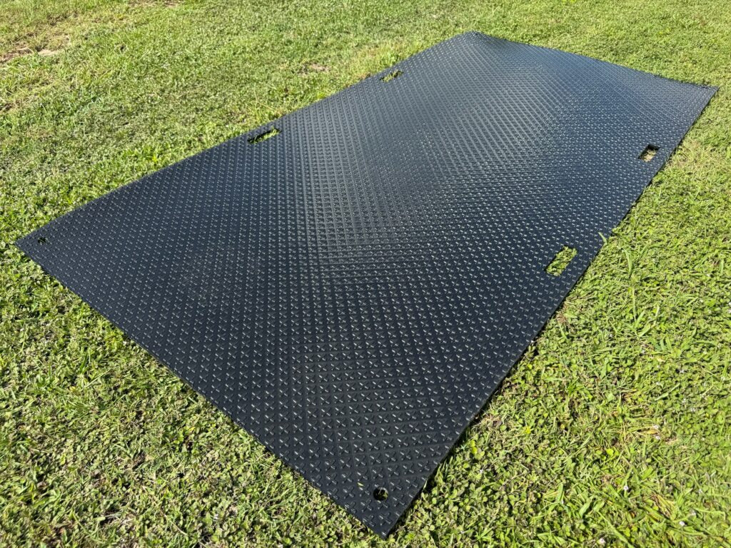 Plus Mat Heavy-Duty Ground Protection Mat 4' X 8' X .375" – Durable HDPE Surface Stabilization for Construction, Landscaping & Events