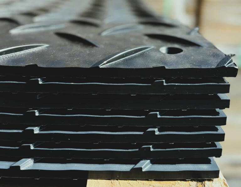 D/P - Heavy-Duty Ground Protection Mat 4' X 8' X .375" – Durable HDPE Surface Stabilization for Construction, Landscaping & Events