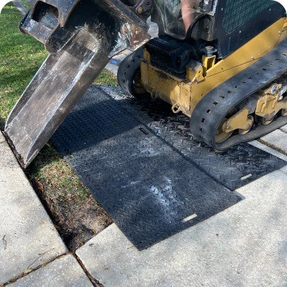 D/P - Heavy-Duty Ground Protection Mat 4' X 8' X .375" – Durable HDPE Surface Stabilization for Construction, Landscaping & Events
