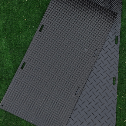 Plus Mat Heavy-Duty Ground Protection Mat 4' X 8' X .375" – Durable HDPE Surface Stabilization for Construction, Landscaping & Events