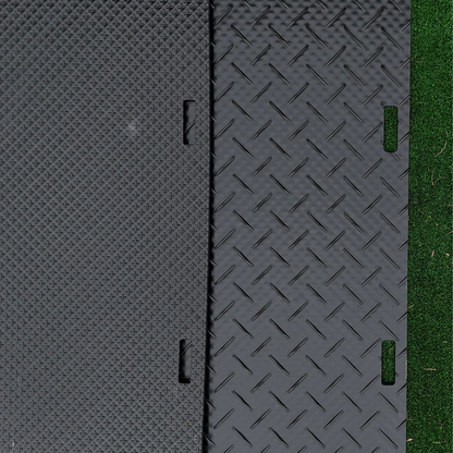 Plus Mat Heavy-Duty Ground Protection Mat 4' X 8' X .375" – Durable HDPE Surface Stabilization for Construction, Landscaping & Events